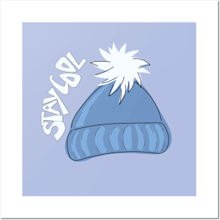 Whimsical cartoon toque with Stay Cool illustrated text Posters and Art